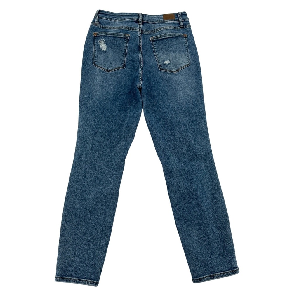 Judy Blue Slim Fit Distressed High Rise Jeans Grunge Revival Stretch Women 9/29